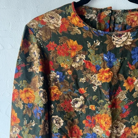 Vintage Floral Blouse - Multicolor - Picture 2 of 5